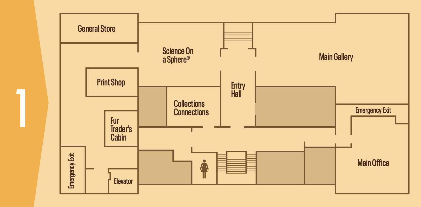 MSU Museum Map - Floor 1